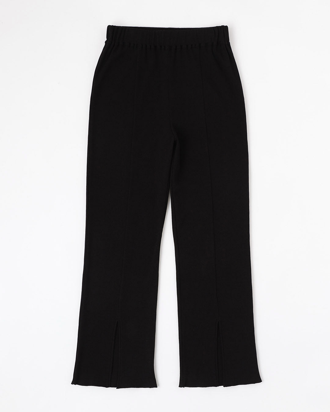 Rib Slit Easy Pants