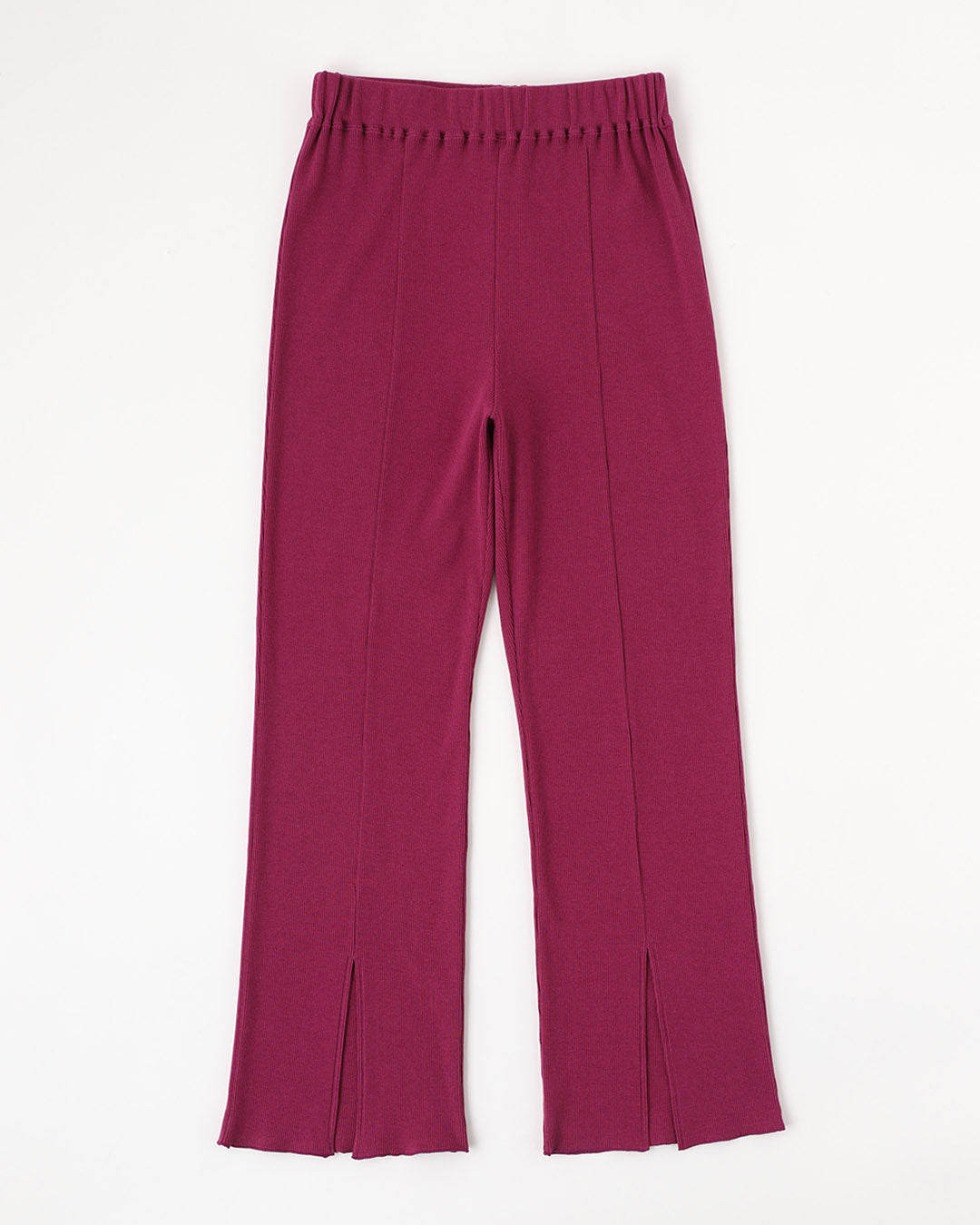 Rib Slit Easy Pants