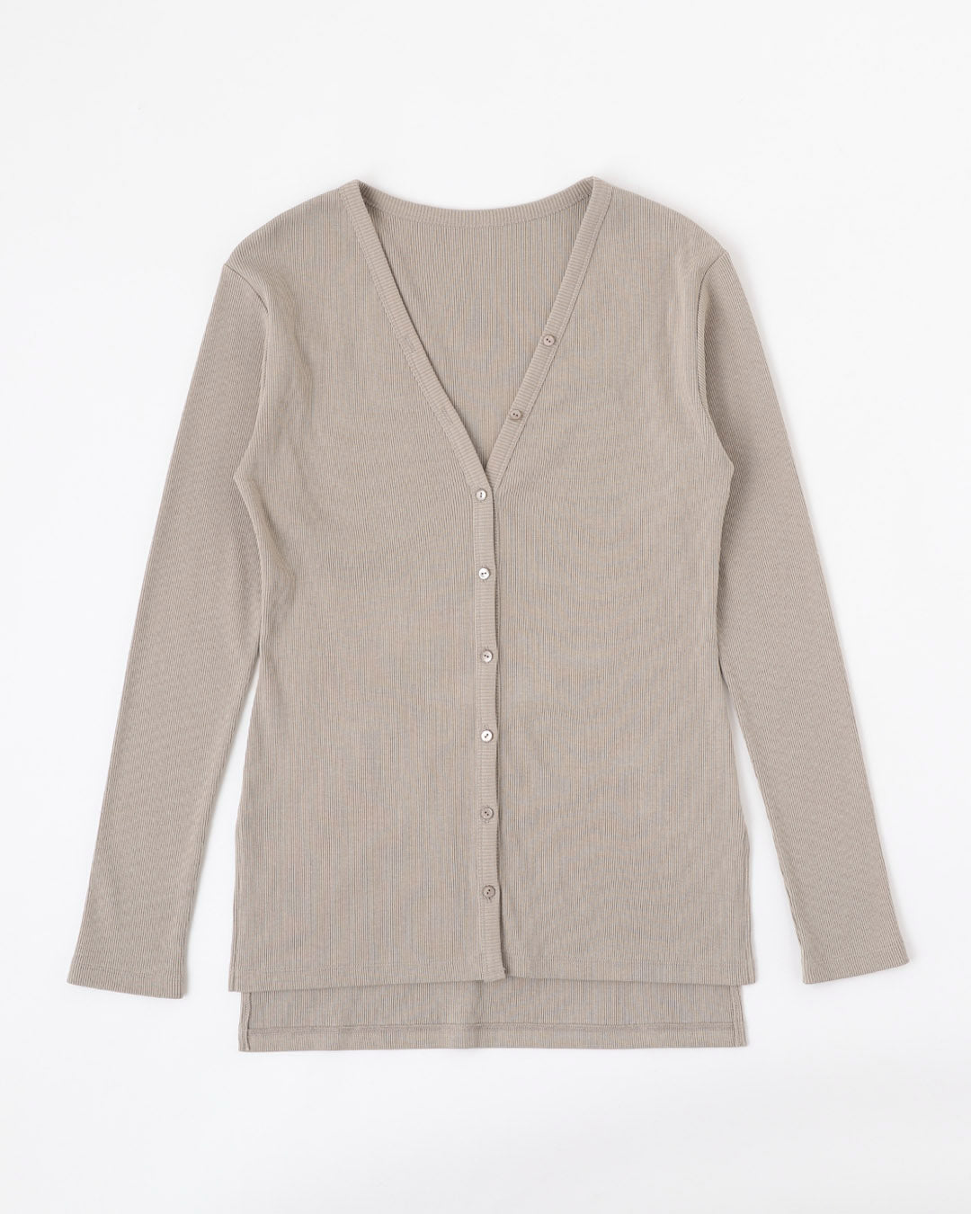 Rib Side Slit Cardigan